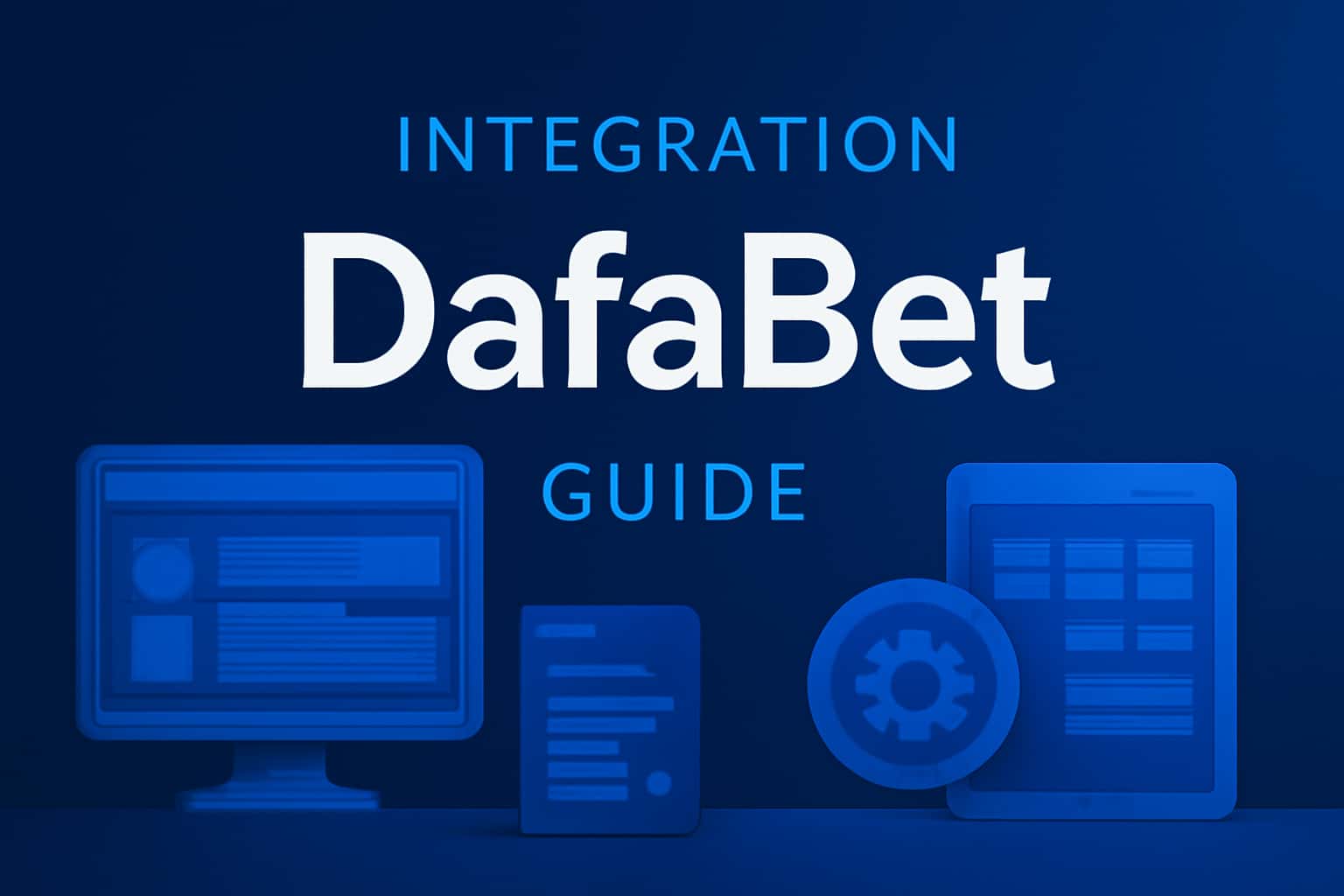 Informational scene representing the DafaBet Integration Guide with prominent text.