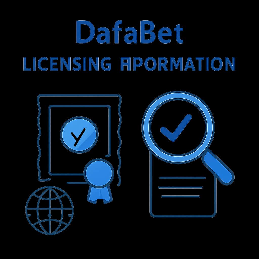 An illustration detailing the licensing framework of DafaBet.