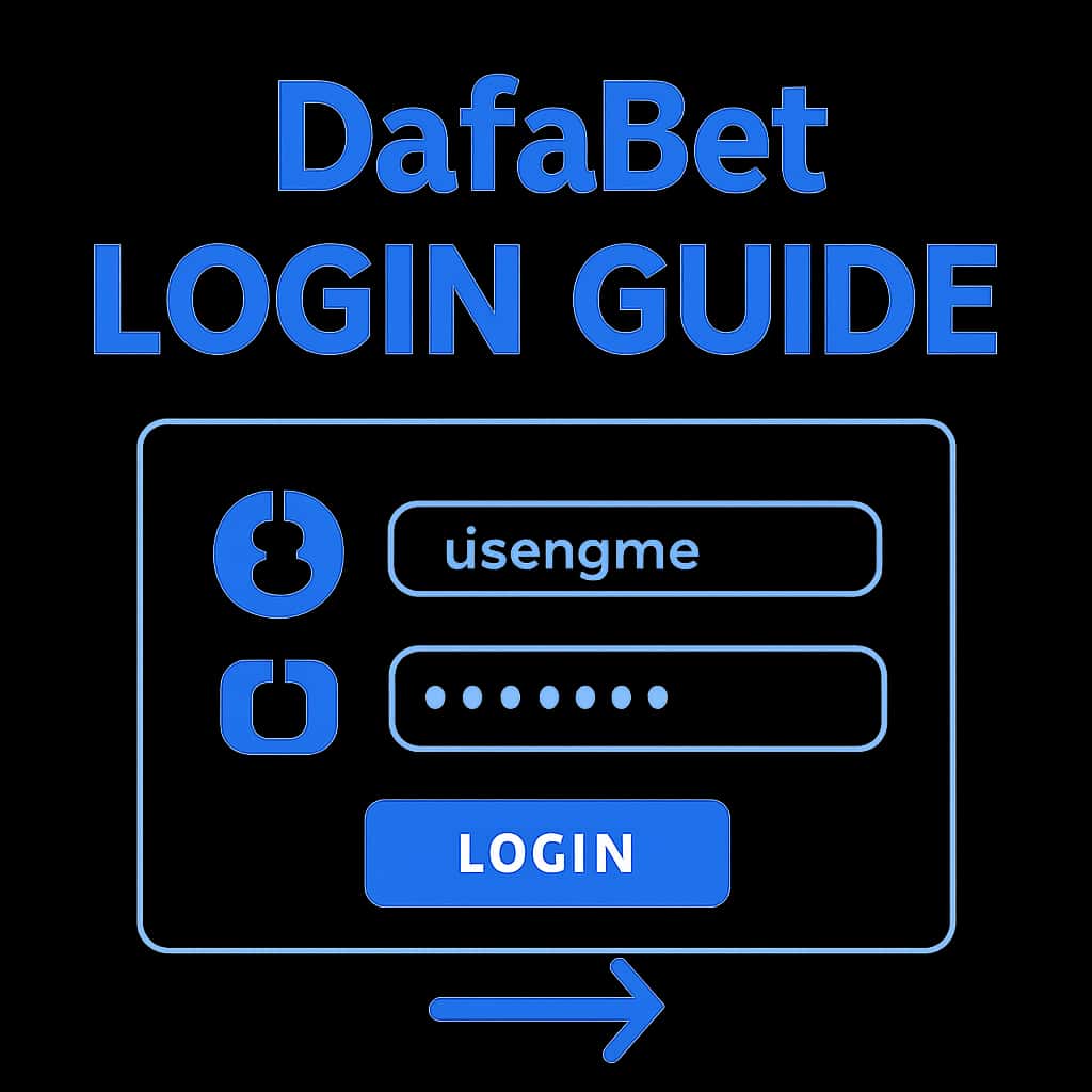 An educational diagram illustrating the DafaBet login process.
