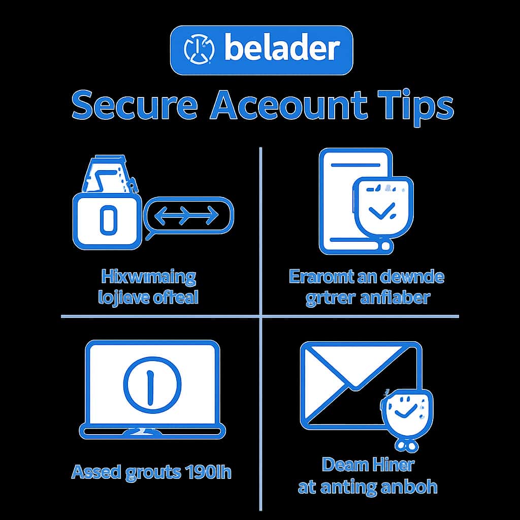 Illustration depicting best practices for a secure DafaBet account.
