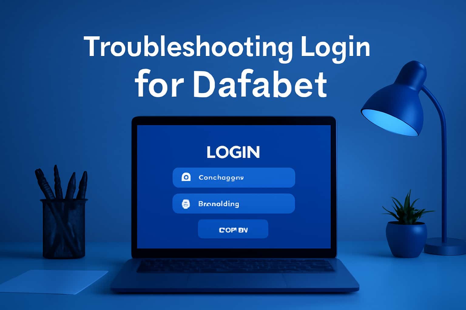 Visual representation of troubleshooting login issues for DafaBet.