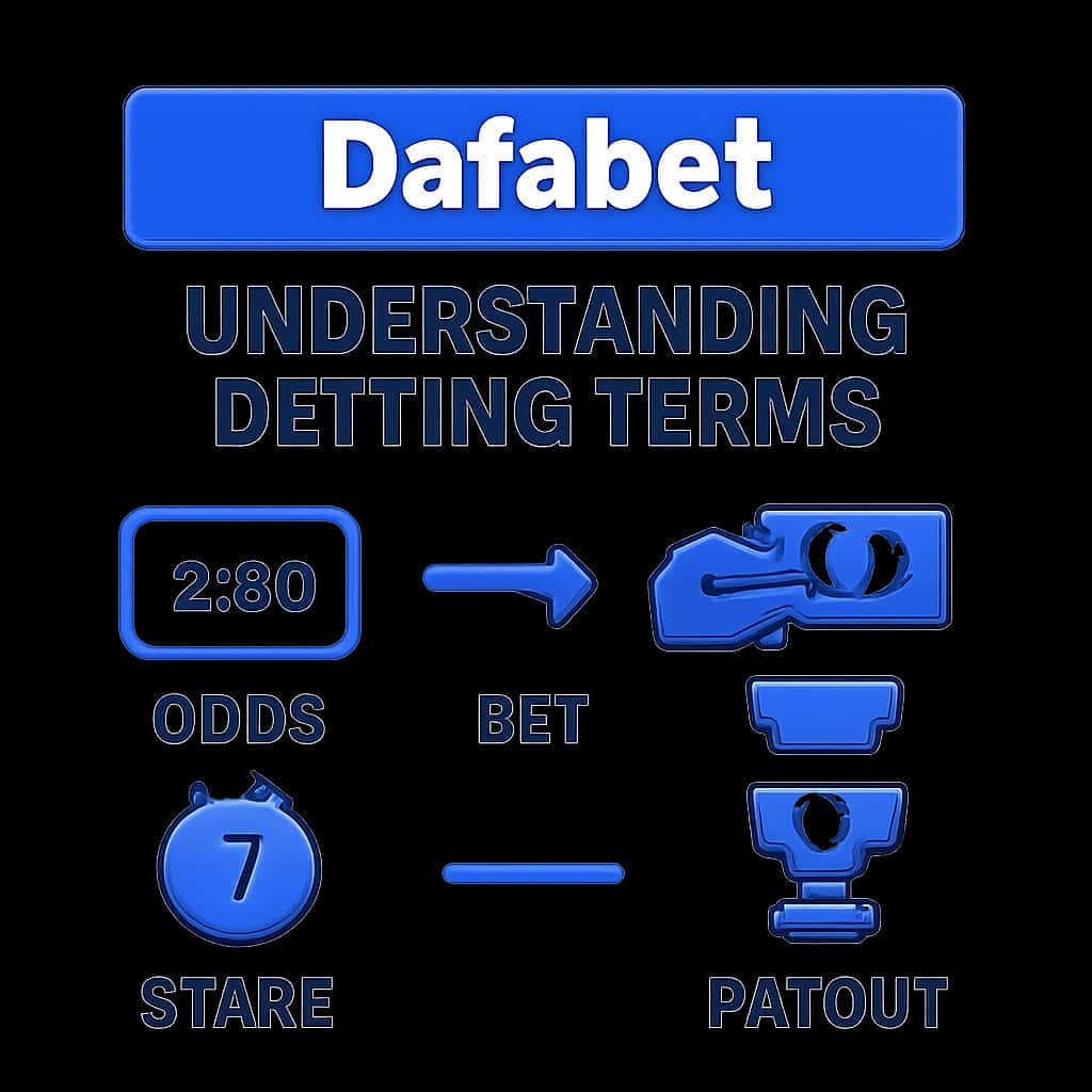 An educational diagram illustrating betting terms for DafaBet.