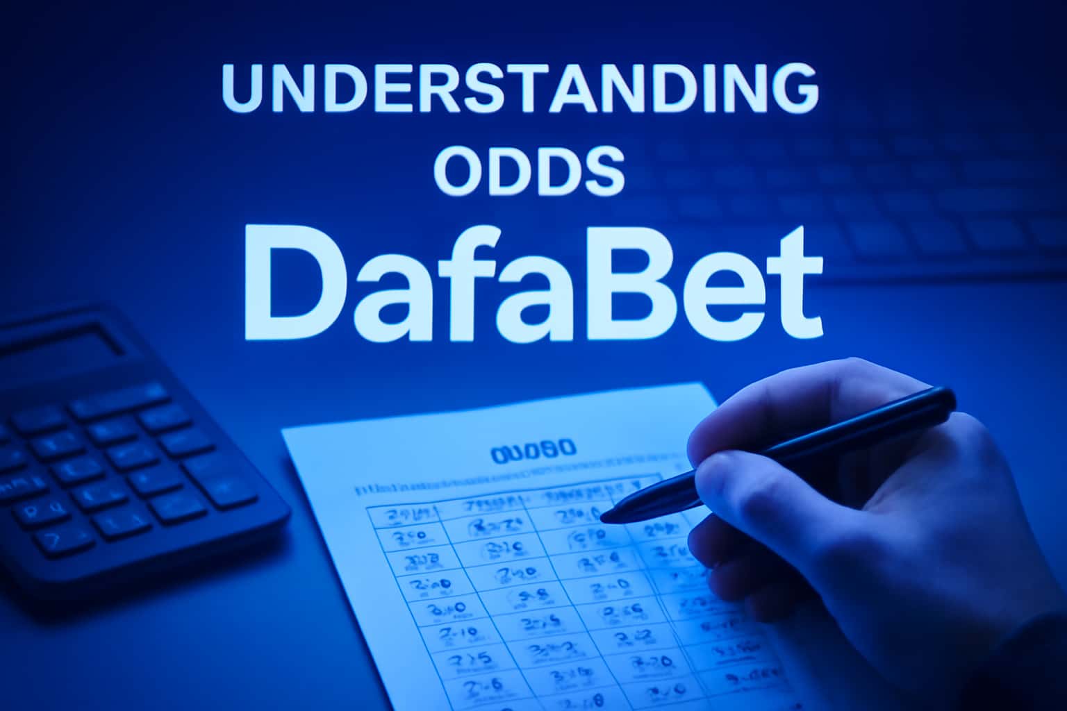 A visual representation of DafaBet odds with a high-tech theme.