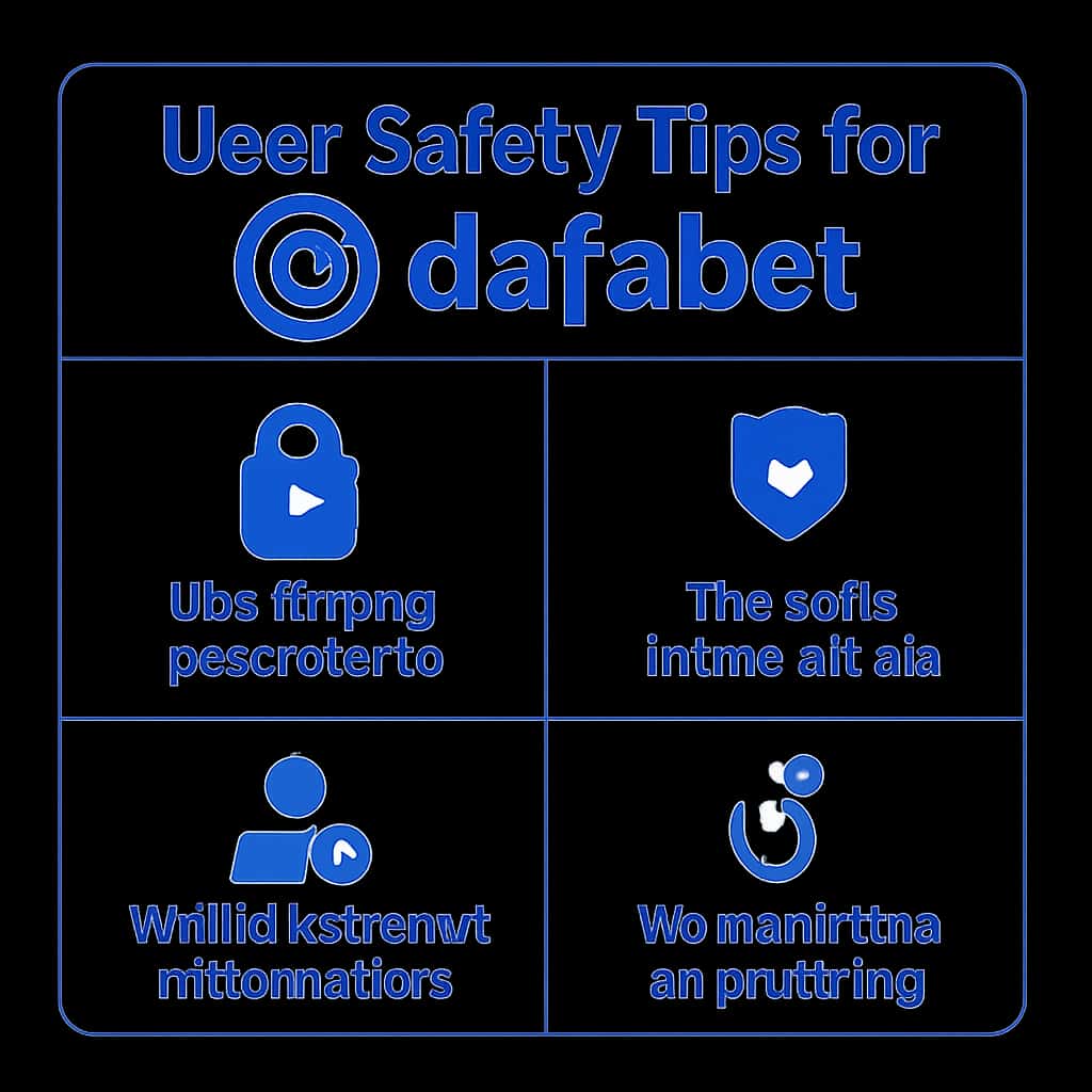 A diagram explaining key safety measures for DafaBet users.